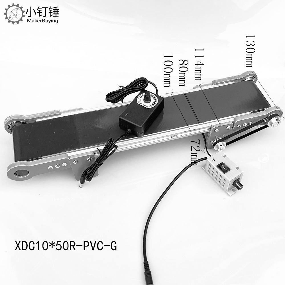 conveyor belt with forward and reverse speed regulation, 12V desktop assembly line, small scientific and technological innovation experiment ZDH25